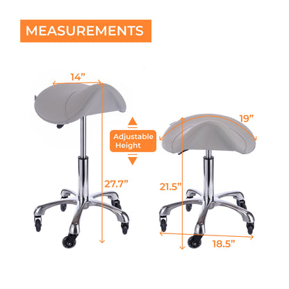 Spa Numa SADDLE Stool with Metal Base - 1022A