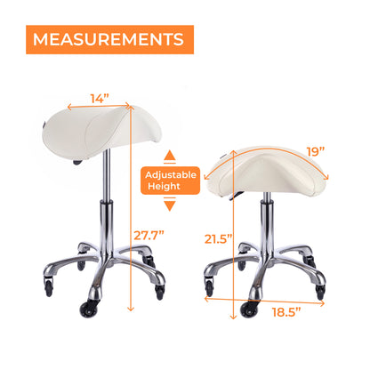 Spa Numa SADDLE Stool with Metal Base - 1022A