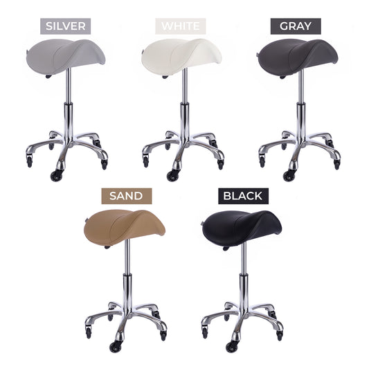 Spa Numa SADDLE Stool with Metal Base - 1022A