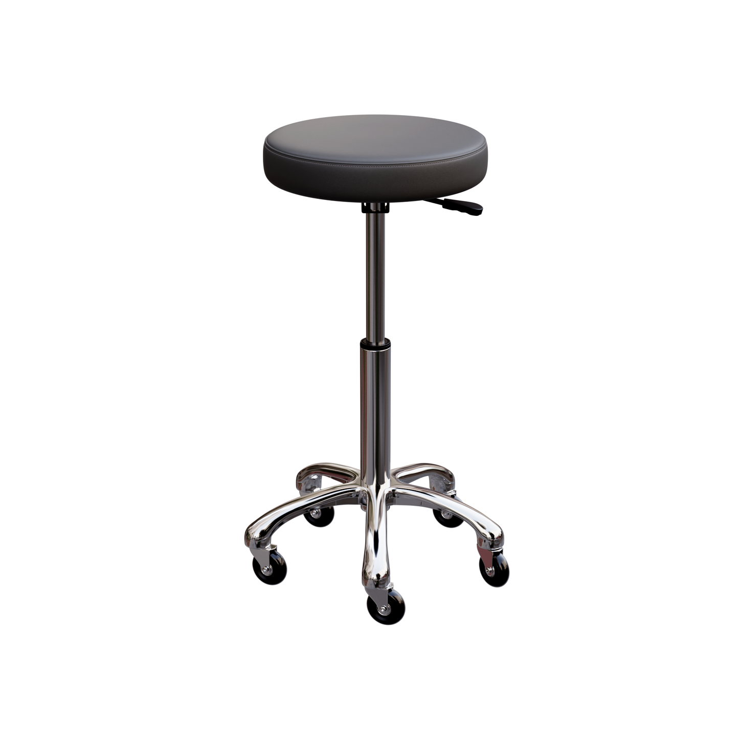 Spa Numa BUTTON Stool in Gray with Metal Base - 1023A