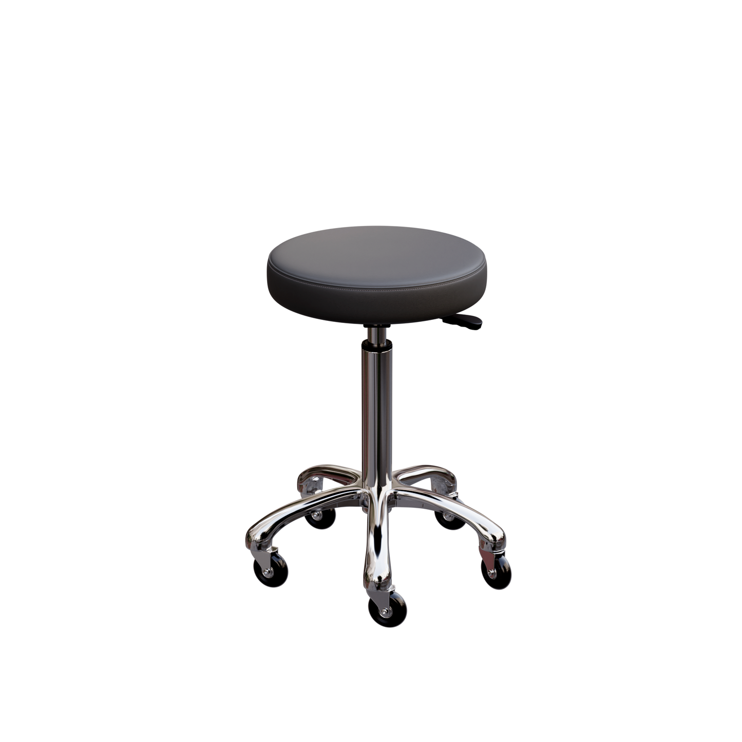 Spa Numa BUTTON Stool in Gray with Metal Base - 1023A