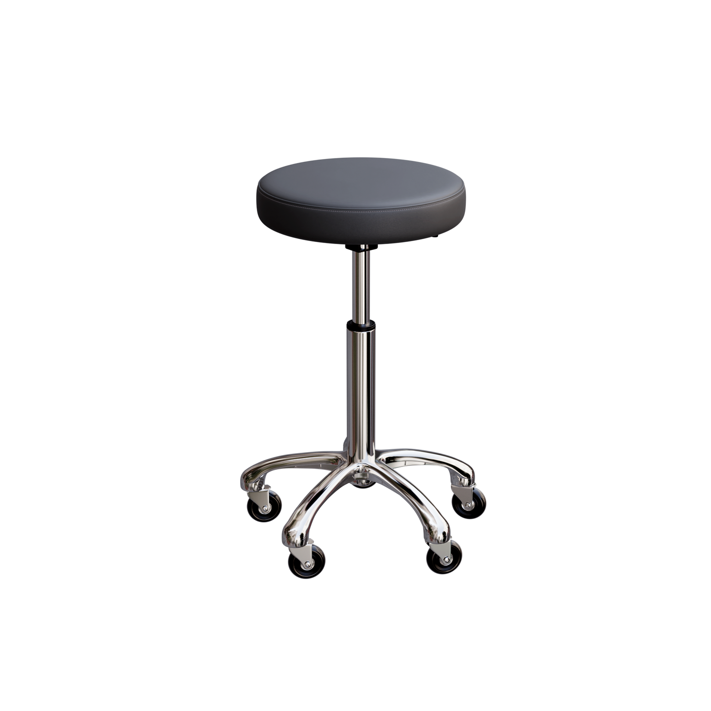 Spa Numa BUTTON Stool in Gray with Metal Base - 1023A