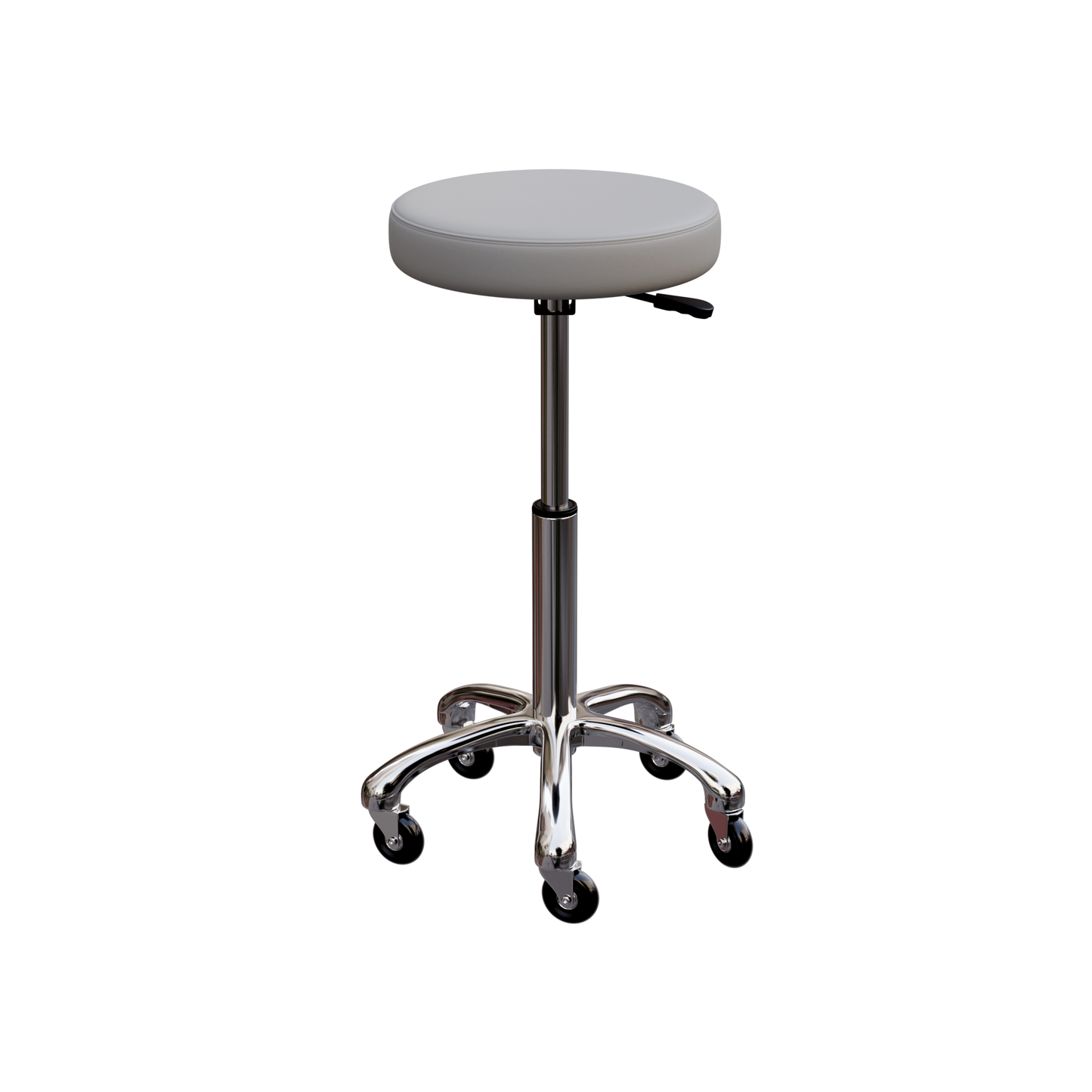 Spa Numa BUTTON Stool in Silver with Metal Base - 1023A