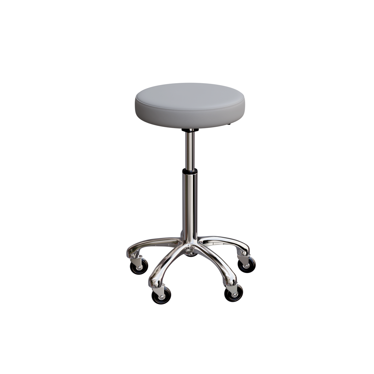Spa Numa BUTTON Stool in Silver with Metal Base - 1023A