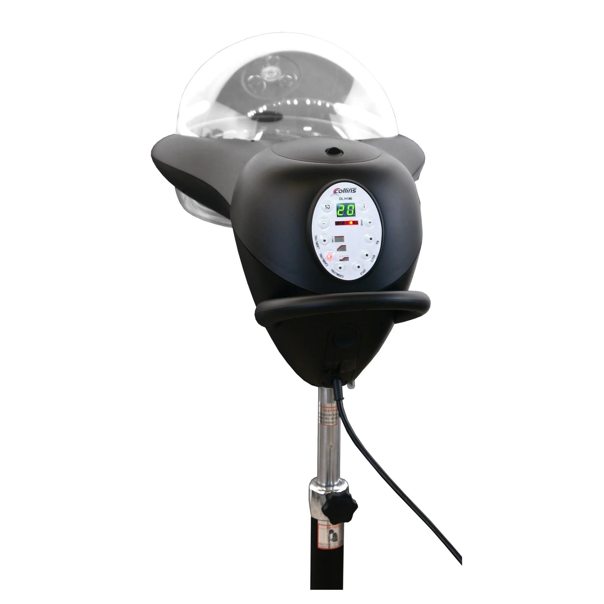 Collins Micro-Mist premium salon steamer with a refined, contemporary appearance.