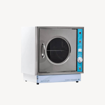 Professional 48-towel steamer by AYC Dermalogic for salons and spas