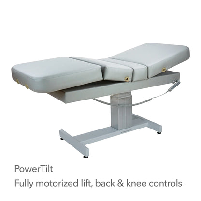 TouchAmerica spa and salon treatment table with motorized tilt adjustment