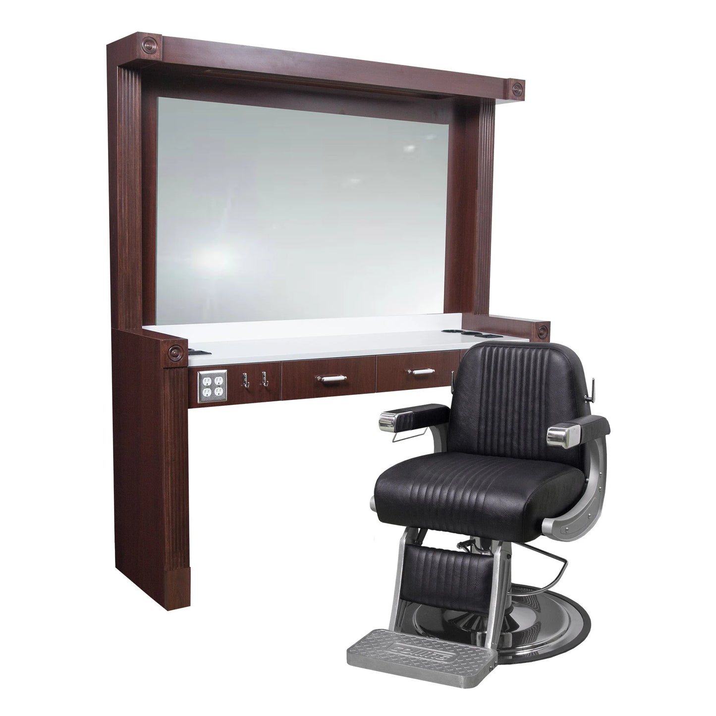 Collins Quinton soffit designed to complement barber stations with a clean, professional finish.
