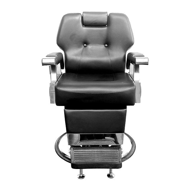 Modern Barber Chair H-31307BKR with footrest and padded armrests