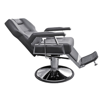Heavy-duty hydraulic Barber Chair H-31307BKR with reclining backrest