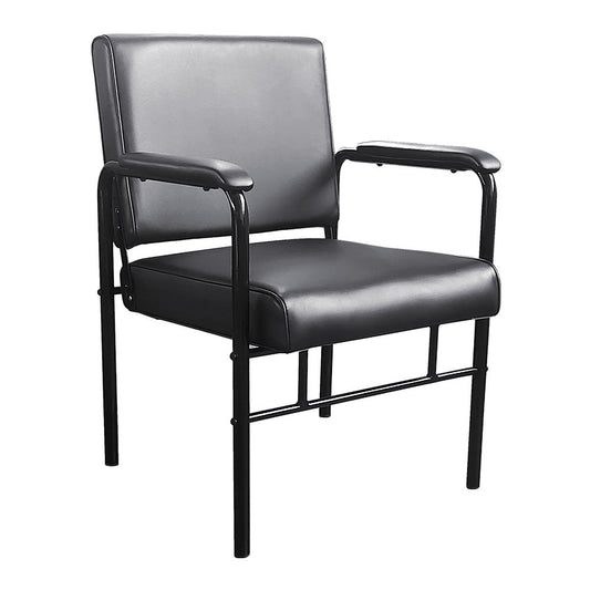 ZENO black reclining shampoo chair with adjustable backrest for modern salons