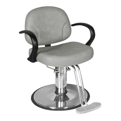 Corivas Styling Chair in a salon setting, combining durability, comfort, and contemporary design.