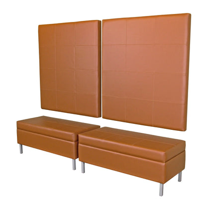 Collins Enova reception bench without lumbar support, featuring a modern, minimalist design and upholstered seating.
