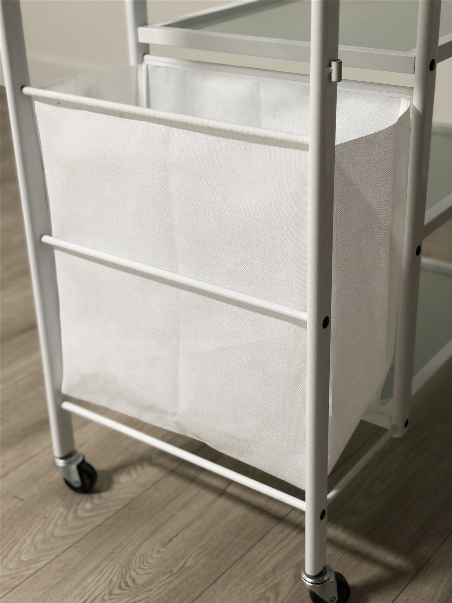 Dual 4 Tier Wax Glass Trolley - USA-1031