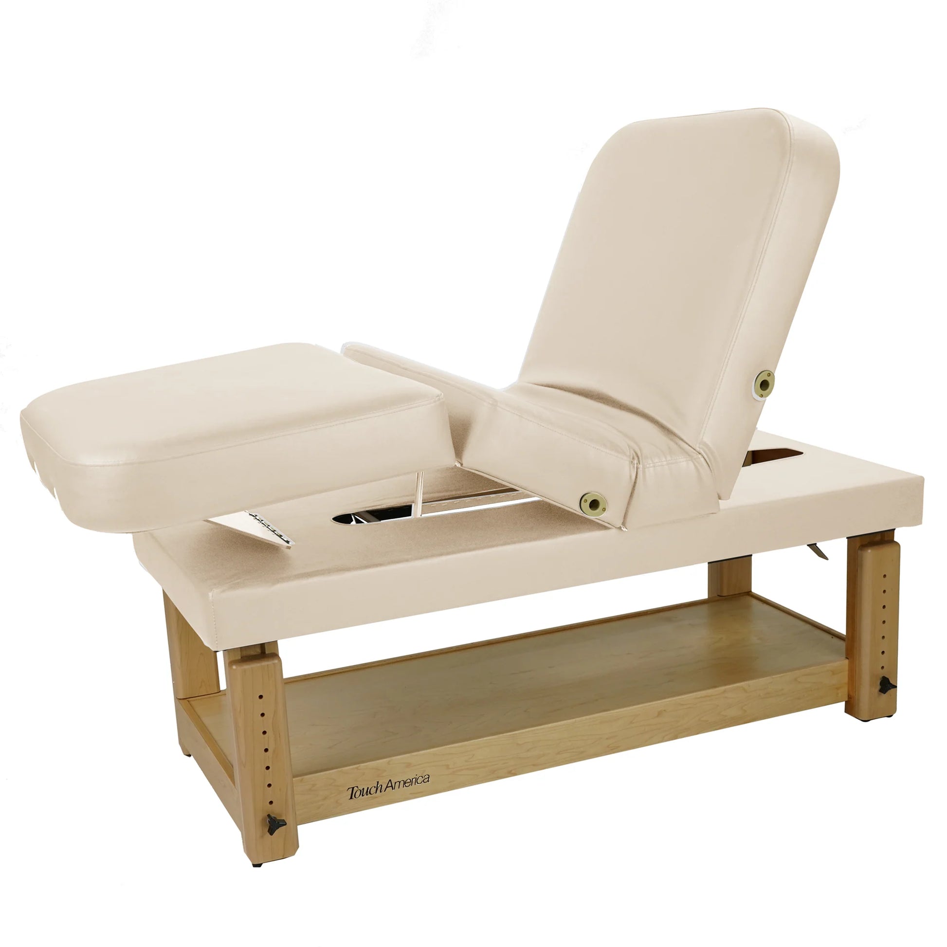 Luxury stationary massage table TouchAmerica Multi-Pro with padded surface for client comfort
