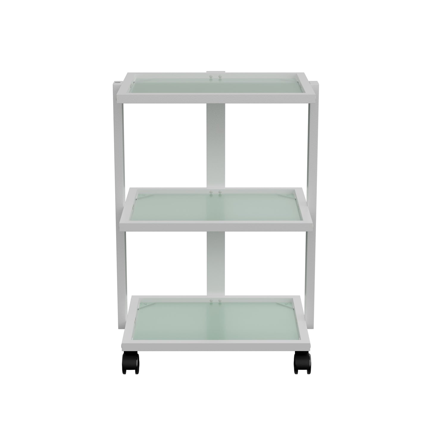 Spa Numa ABEL Beauty Trolley with 3 Tier Tempered Glass Shelves – Professional Spa and Salon Equipment Cart with Magnifying Lamp Insertion Hole