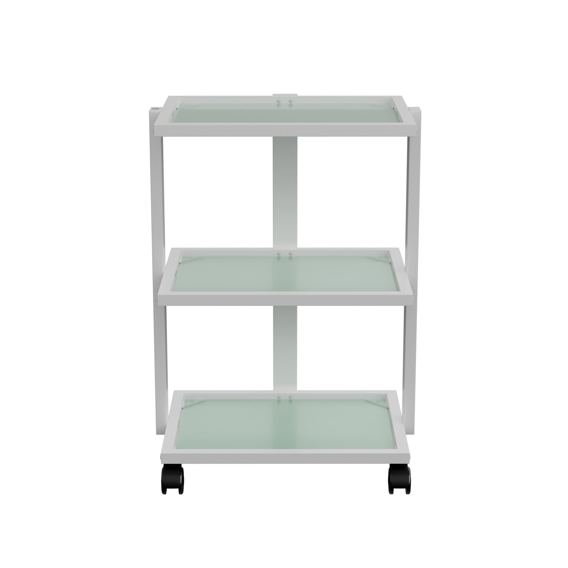 Spa Numa ABEL Beauty Trolley with 3 Tier Tempered Glass Shelves – Professional Spa and Salon Equipment Cart with Magnifying Lamp Insertion Hole