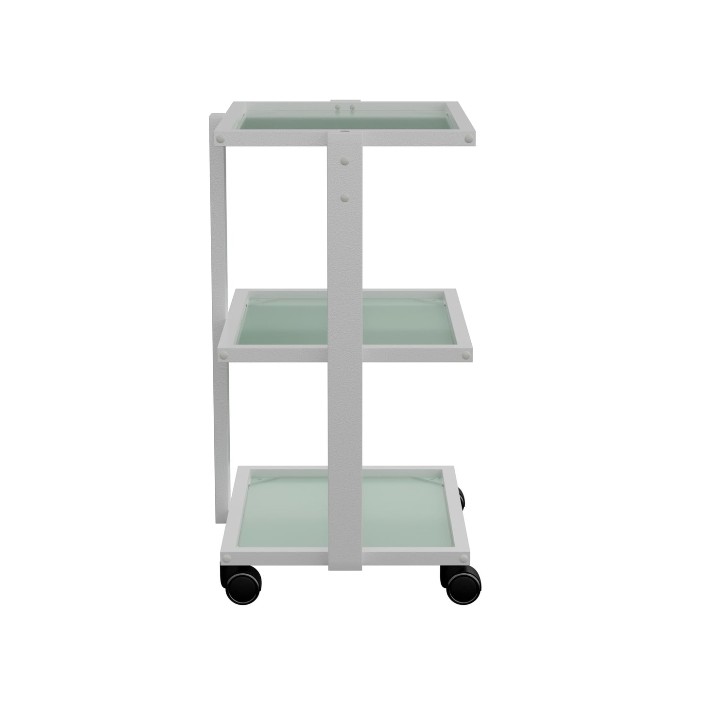 Spa Numa ABEL Beauty Trolley with 3 Tier Tempered Glass Shelves – Professional Spa and Salon Equipment Cart with Magnifying Lamp Insertion Hole