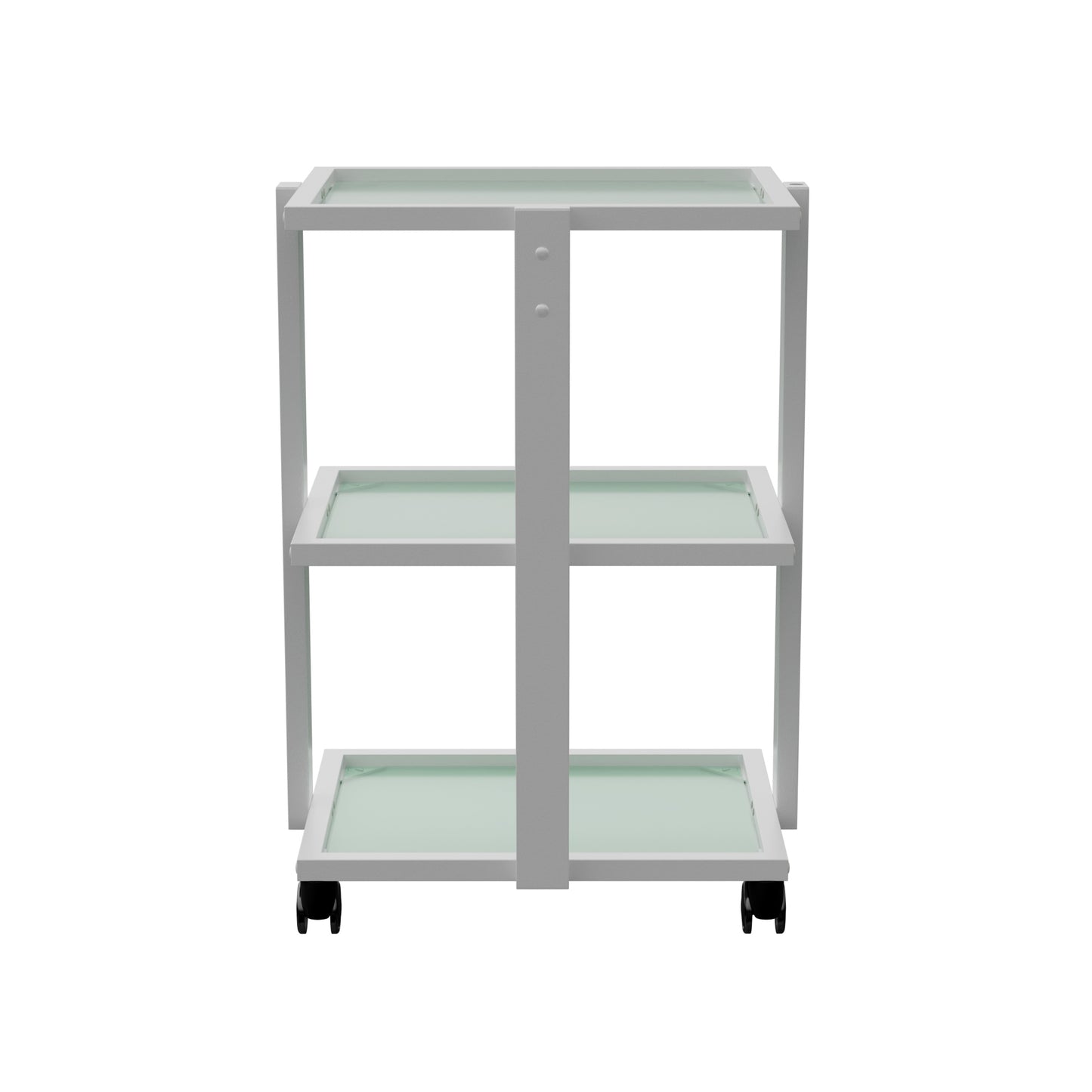 Spa Numa ABEL Beauty Trolley with 3 Tier Tempered Glass Shelves – Professional Spa and Salon Equipment Cart with Magnifying Lamp Insertion Hole