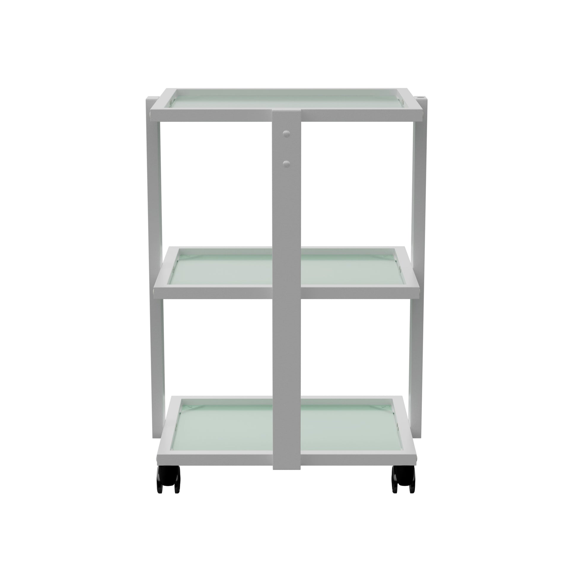 Spa Numa ABEL Beauty Trolley with 3 Tier Tempered Glass Shelves – Professional Spa and Salon Equipment Cart with Magnifying Lamp Insertion Hole