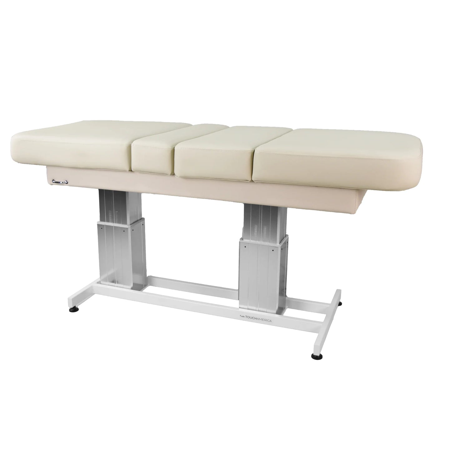 Luxury massage and spa treatment table with dual pedestal design by TouchAmerica