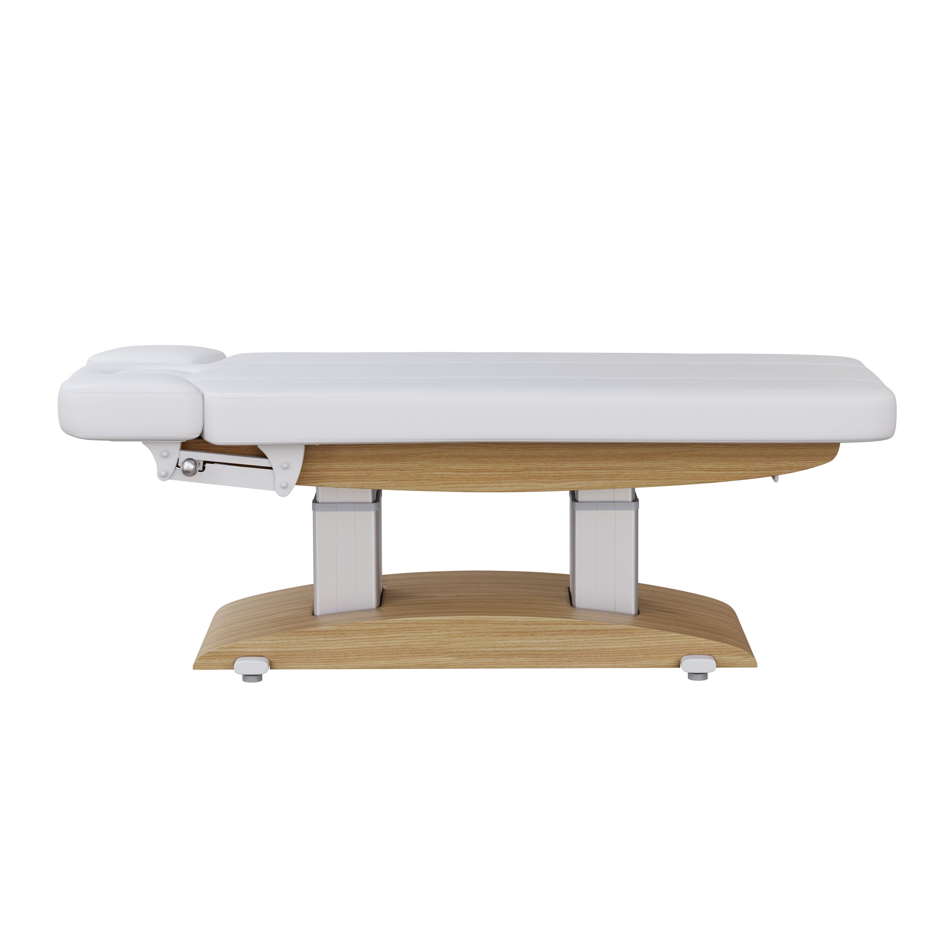 Spa Numa BLISS luxury 4 motor electric massage and treatment bed with wood base, adjustable headrest and armrests, breathing hole, and polyurethane upholstery—perfect for spa, wellness, and body therapy treatments.