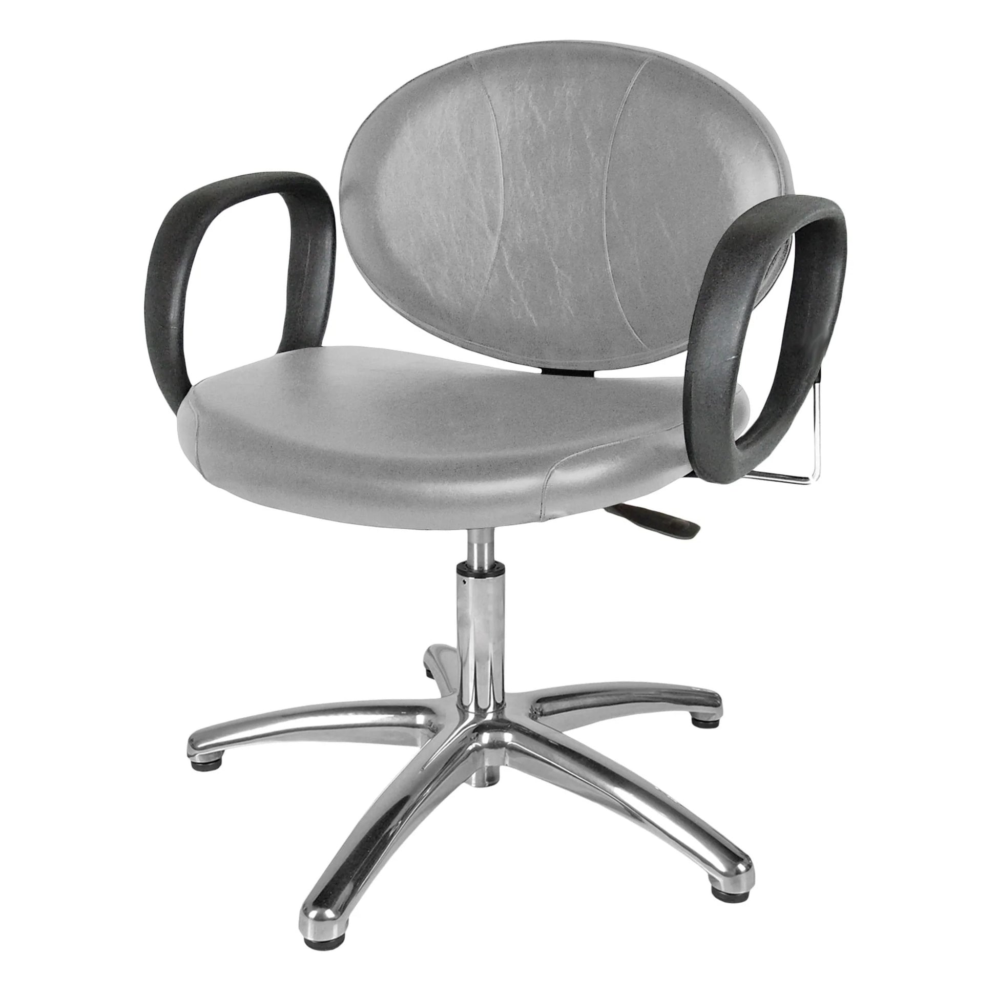 Front-facing Collins Berra Lever-Control Shampoo Chair showcasing durable construction, comfortable padding, and modern salon design.