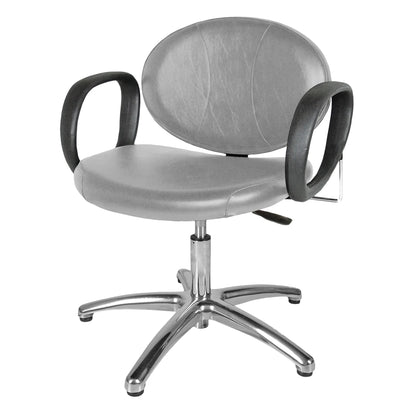 Front-facing Collins Berra Lever-Control Shampoo Chair showcasing durable construction, comfortable padding, and modern salon design.