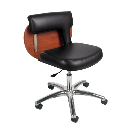 Collins Chable Multipurpose Task Chair with black cushioned seat and backrest, designed for office or salon workstations