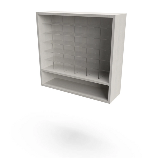 A white Collins Organizer 32" Color Cubbies with dividers for color organization, featuring a structure with multiple compartments.