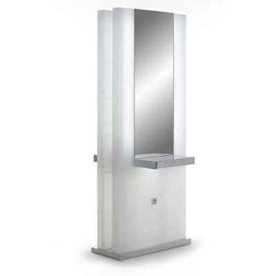 High‑end spa and salon workstation with polished finish