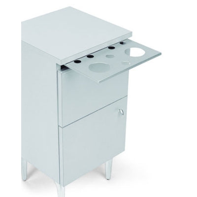 Compact styling cabinet for salon workstations by Gamma Bross