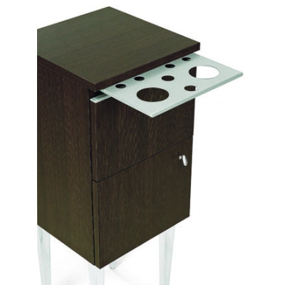 Wall-mounted Cabinet 90 styling station with integrated storage