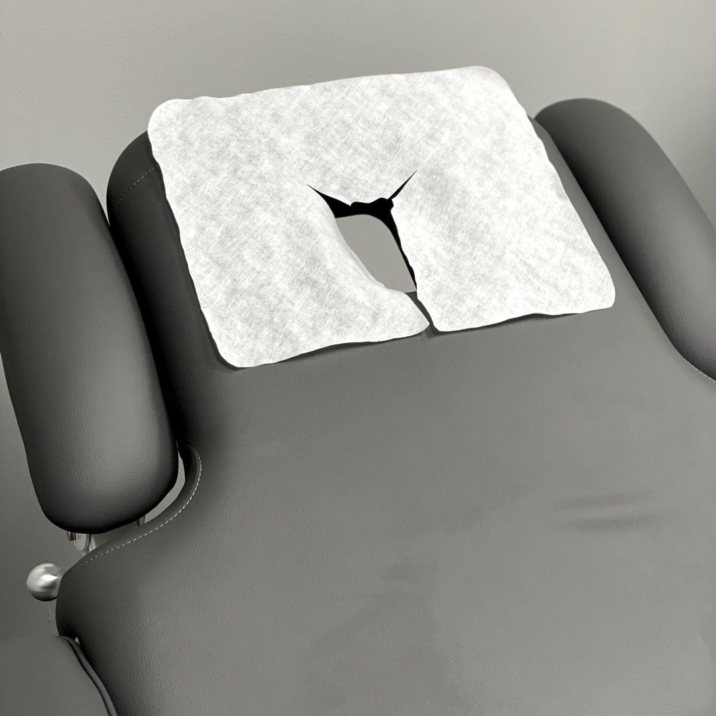 spa treatment chair with disposable face cradle cover clean professional look