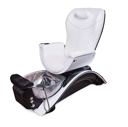 Continuum Maestro Opus One luxury pedicure spa chair with LED glass bowl