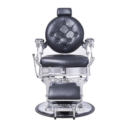 Modern Vanquish barber chair designed for professional barbershops, offering comfort and durability.