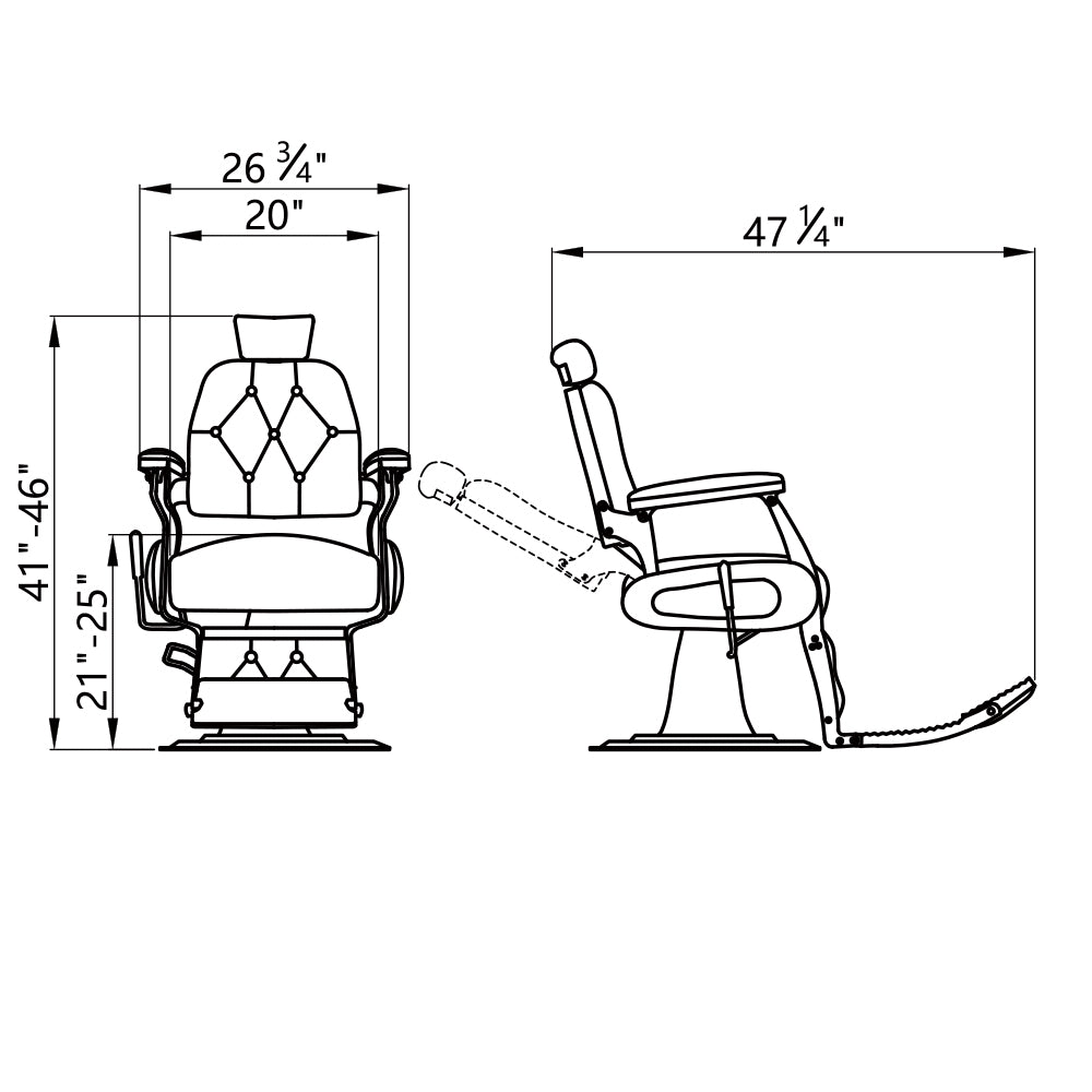 DIIR Excel Barber Chair - DIIR-2777