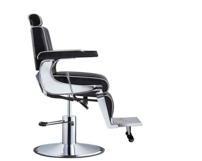 Belgrano traditional barber chair combining vintage aesthetics with comfortable padded upholstery.