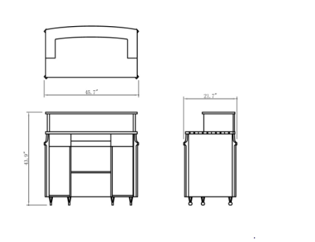 DIIR Giano LED Lighting George Reception Desk - DIIR-4102