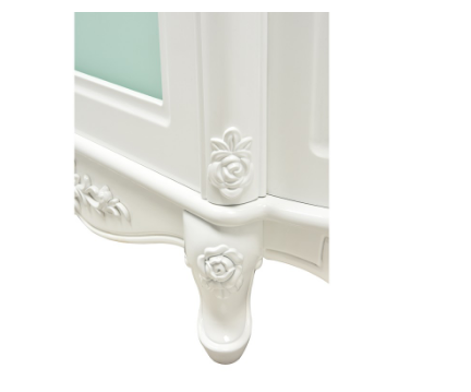 Classic Revival reception desk with vintage character, enhanced by modern LED lighting accents.