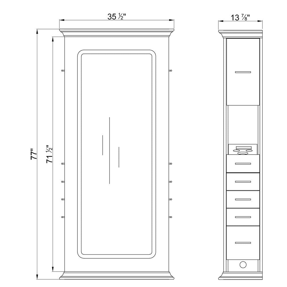 DIIR LED Lighting Ado Styling Station - Single - DIIR-6201