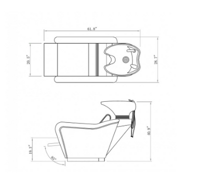 DIIR Marven Backwash Unit with Electrical Leg Rest - DIIR-7853