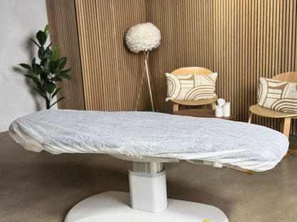 disposable fitted bed sheets spa treatment room clean professional setup