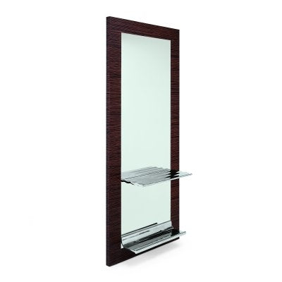 Minimalist wall styling unit with integrated mirror for salons