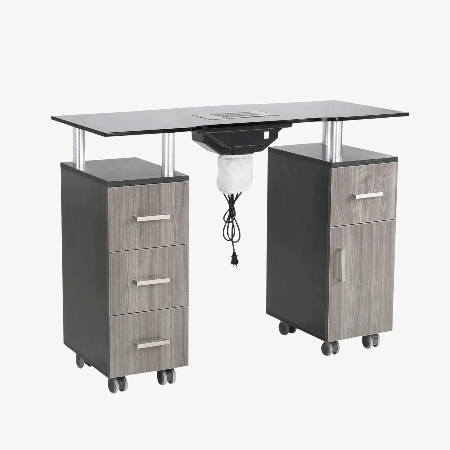 AYC Glasglow Manicure Table with modern design and storage drawers for professional nail salons