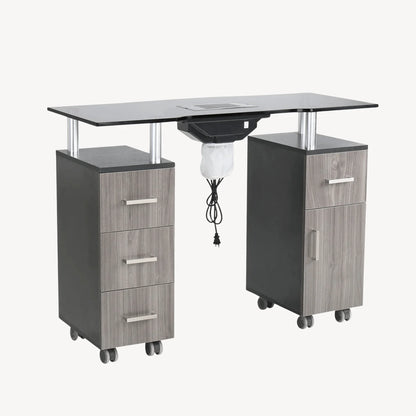 AYC Glasglow Manicure Table with modern design and storage drawers for professional nail salons