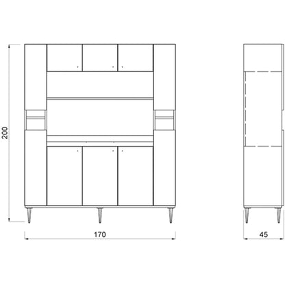 Backsystem 170 Shampoo Area Cabinet by Gamma & Bross Spa - GNB-CBA171MO