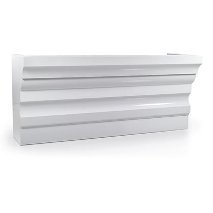 Modern spa reception desk with integrated storage