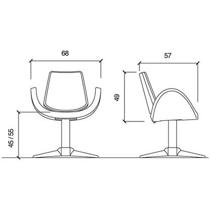 Alipes Parrot Base Styling Chair by Gamma & Bross Spa - GNB-GSAP004PB