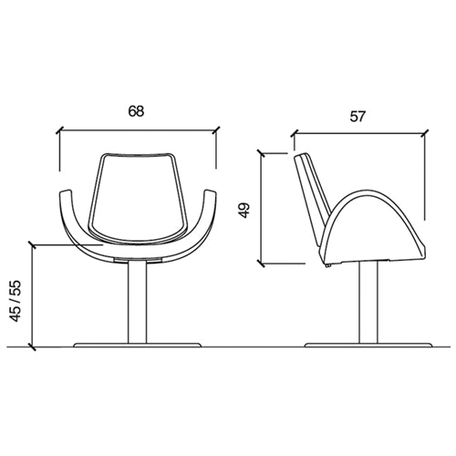 Alipes Roto Base Styling Chair by Gamma & Bross Spa - GNB-GSAP004RB